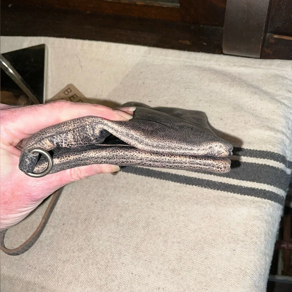 NWT Bed Stu Leather Cadence Wallet Wristlet Crossbody Bag Black Lux MSRP 175 - Picture 4 of 15